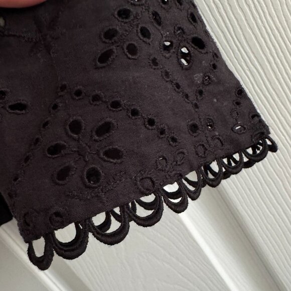 Vanessa Bruno Eyelet Lace Top in Black, size 34. Fits like a size XS - Picture 6 of 9